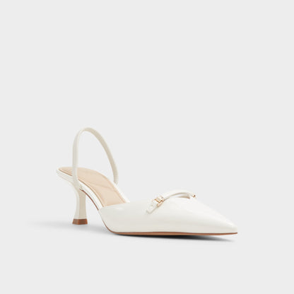 Nailah White/Bone Women's Kitten heels - Slingback heel, Kitten heel Aldo White/bone