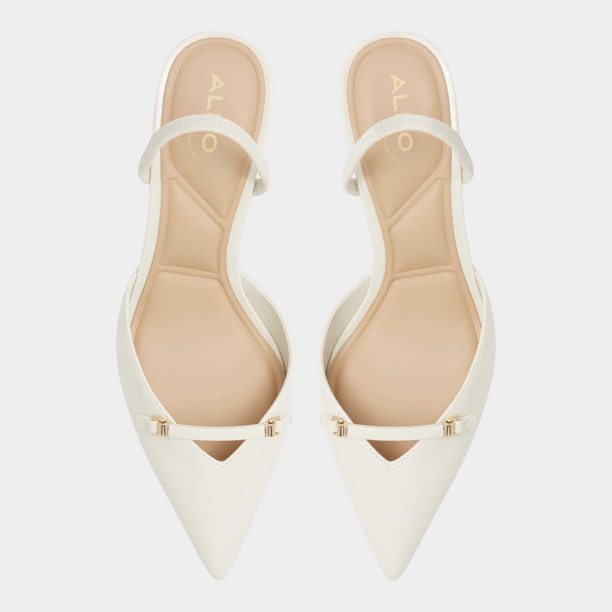 Nailah White/Bone Women's Kitten heels - Slingback heel, Kitten heel Aldo White/bone
