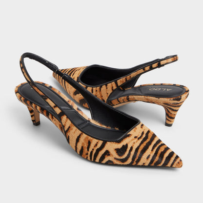 Leanah in Open Brown - Slingback heel, Kitten heel Aldo Open Brown