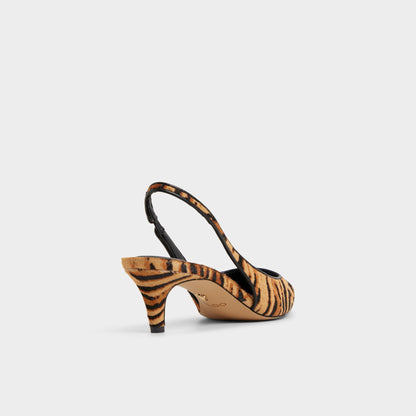Leanah in Open Brown - Slingback heel, Kitten heel Aldo Open Brown