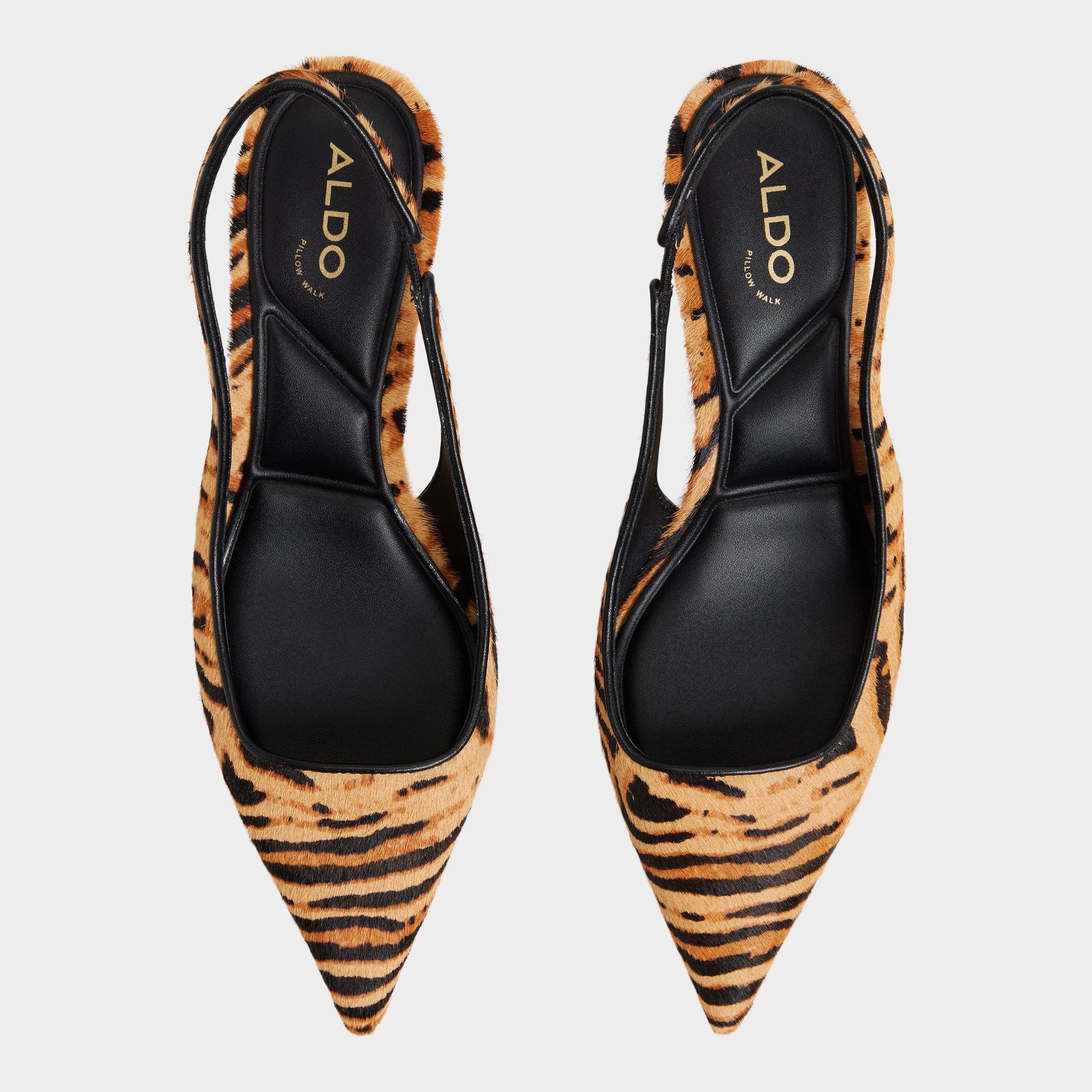 Leanah in Open Brown - Slingback heel, Kitten heel Aldo Open Brown