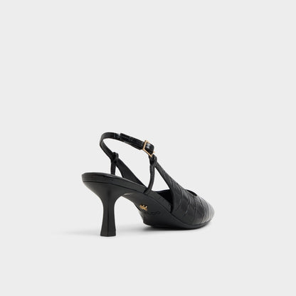 Adan in Black - Slingback heel, Kitten heel Aldo Black