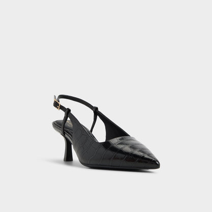 Adan in Black - Slingback heel, Kitten heel Aldo Black
