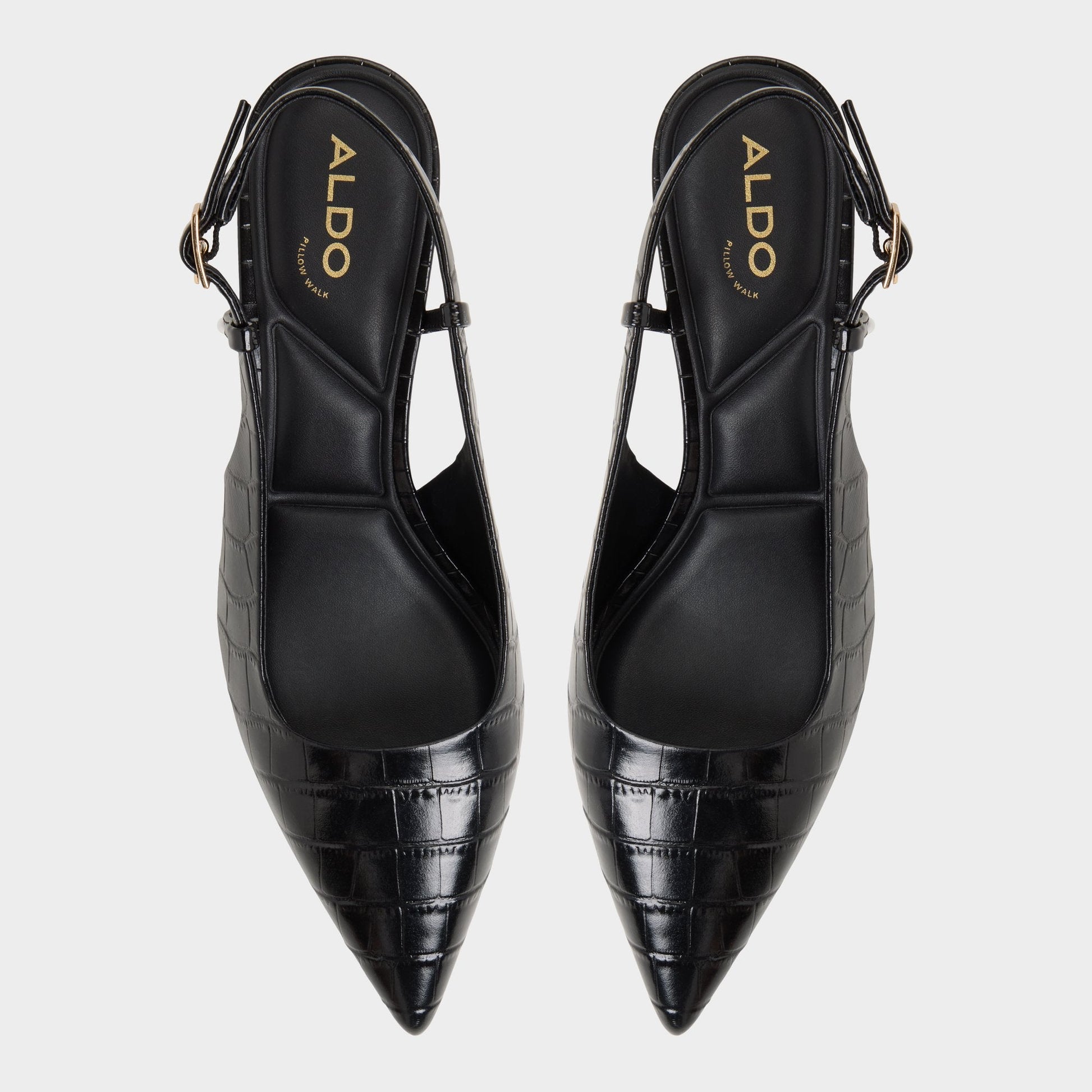 Adan in Black - Slingback heel, Kitten heel Aldo Black