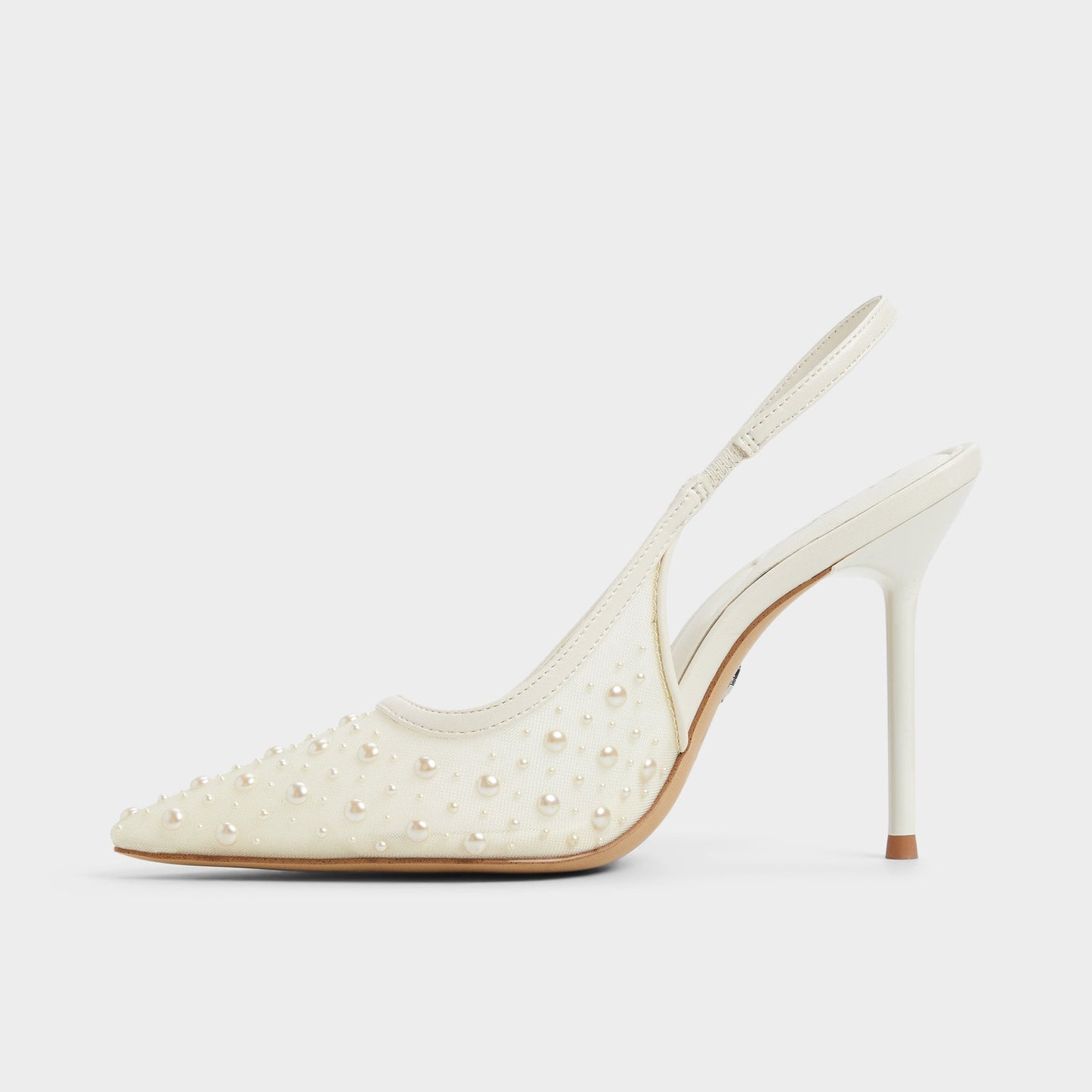 Pearlescent Other White Textile Mesh Women's Slingbacks - Slingback heel Aldo Other White
