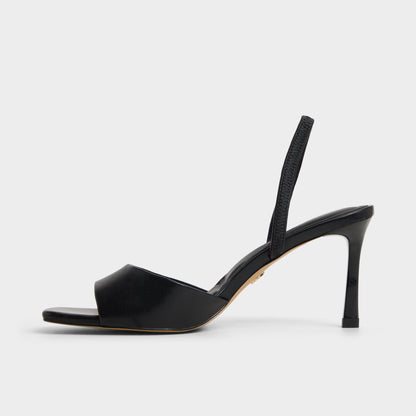 Andya Black Women's Strappy sandals - Slingback heeled sandal, Stiletto heel Aldo Black