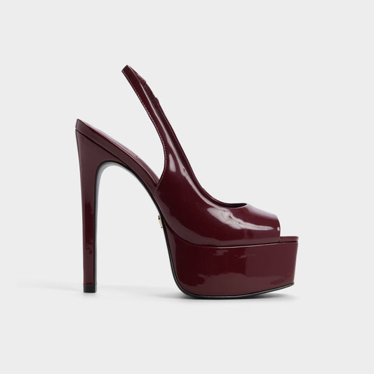 Thanlinie in Dark Red - Slingback heeled sandal, Platform Aldo Dark Red