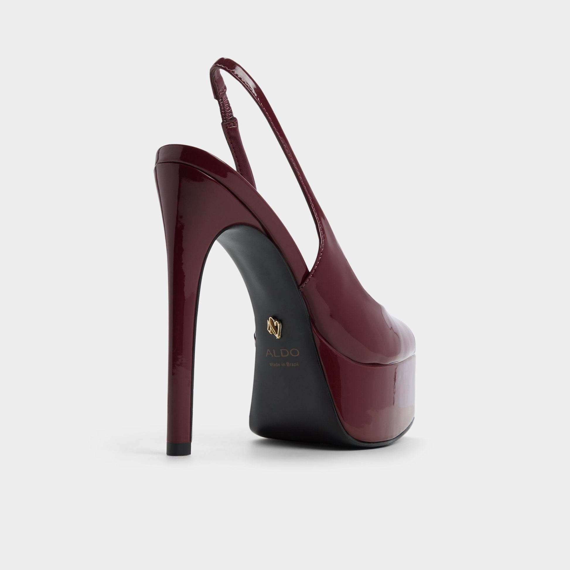 Thanlinie in Dark Red - Slingback heeled sandal, Platform Aldo Dark Red