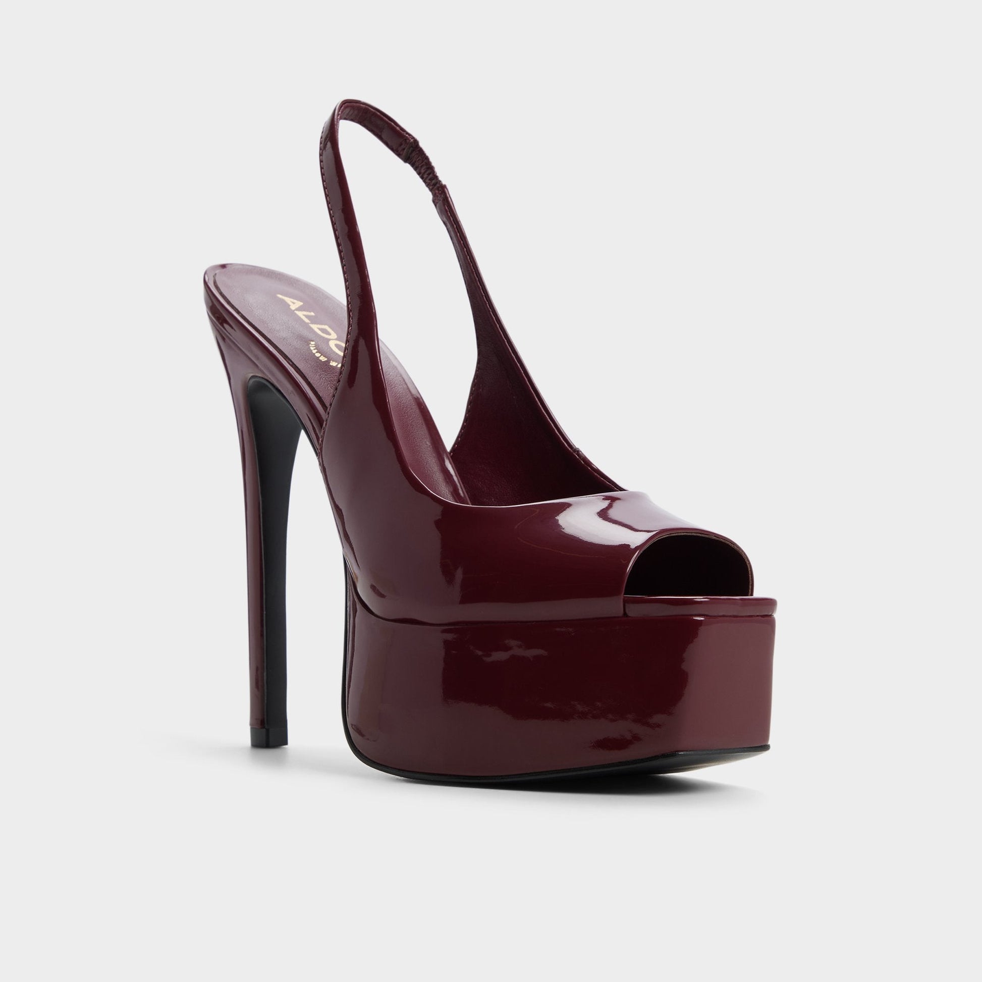 Thanlinie in Dark Red - Slingback heeled sandal, Platform Aldo Dark Red