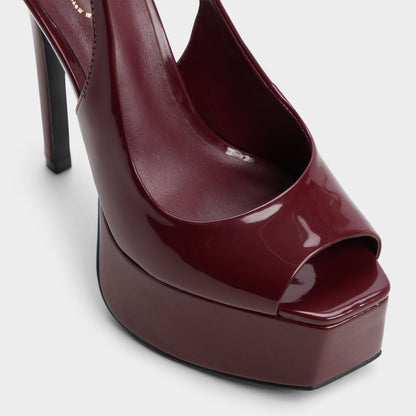 Thanlinie in Dark Red - Slingback heeled sandal, Platform Aldo Dark Red
