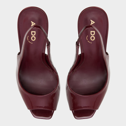 Thanlinie in Dark Red - Slingback heeled sandal, Platform Aldo Dark Red