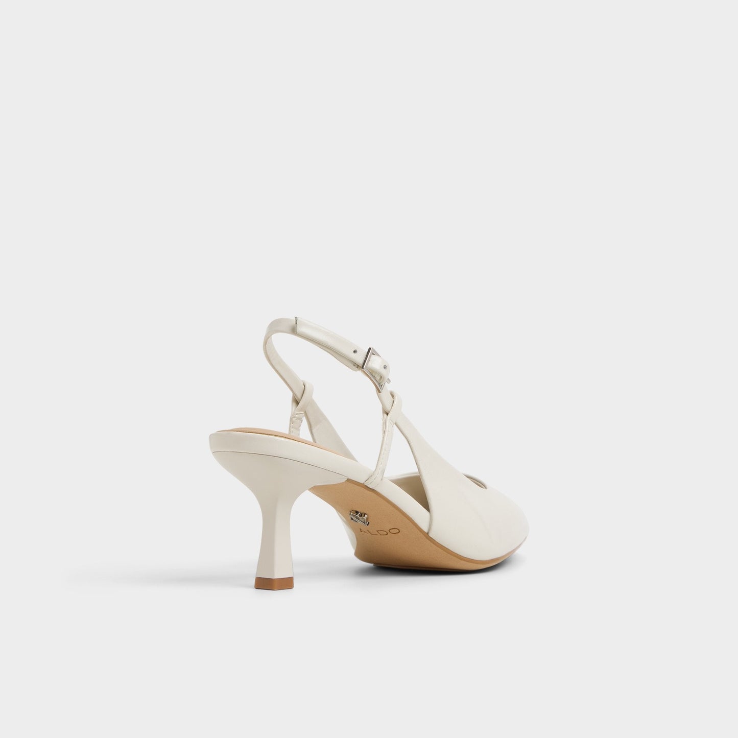 Adan in White Bone - Slingback heel, Kitten heel Aldo White/bone