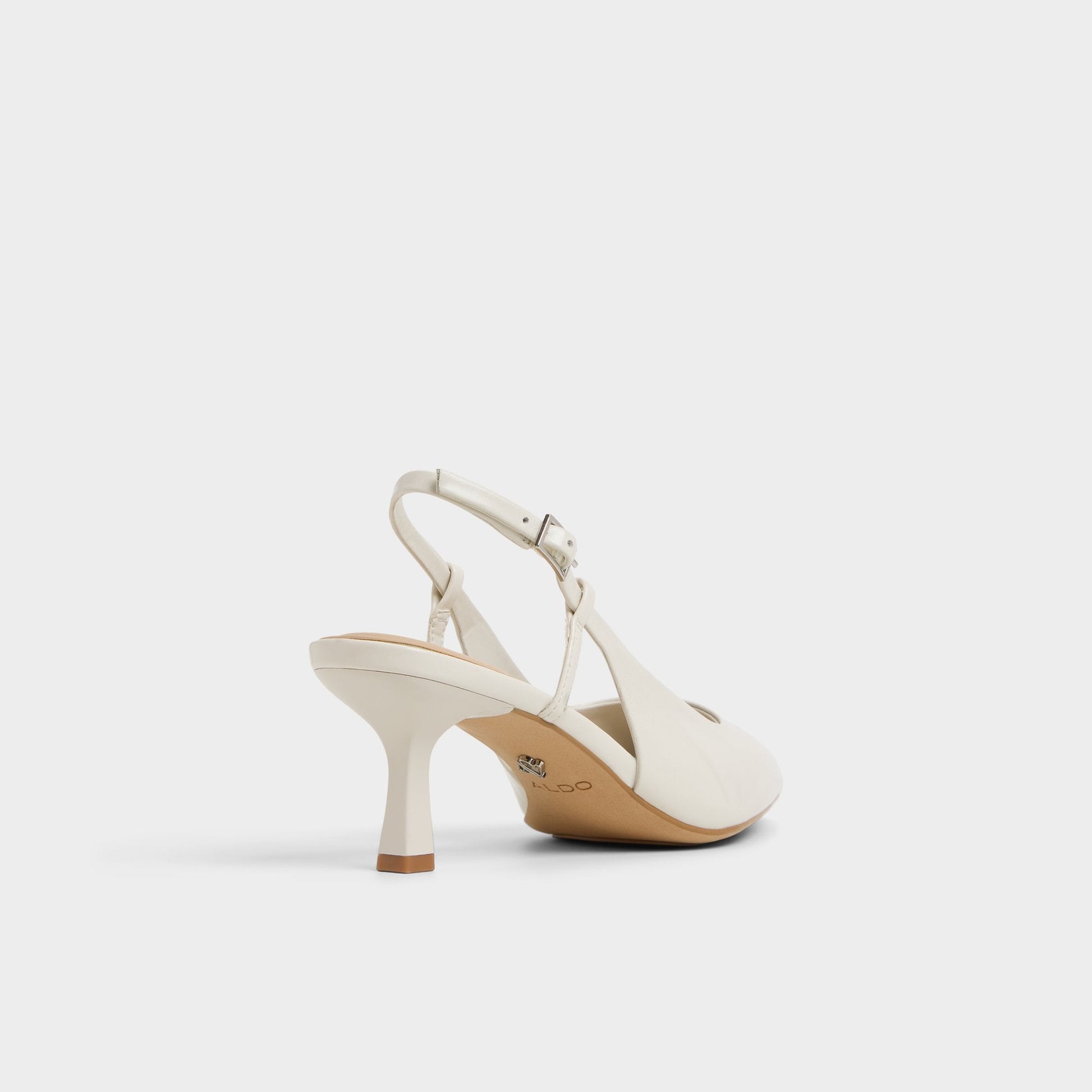 Adan in White Bone - Slingback heel, Kitten heel Aldo White/bone