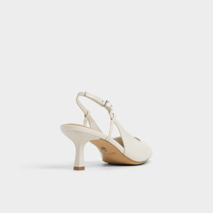 Adan in White Bone - Slingback heel, Kitten heel Aldo White/bone