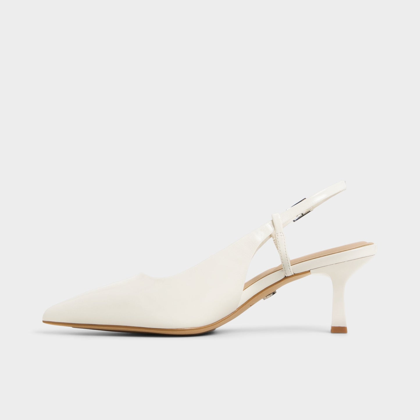 Adan in White Bone - Slingback heel, Kitten heel Aldo White/bone