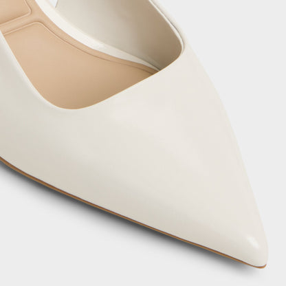 Adan in White Bone - Slingback heel, Kitten heel Aldo White/bone