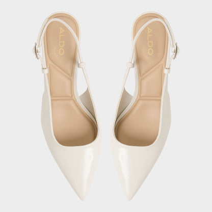Adan in White Bone - Slingback heel, Kitten heel Aldo White/bone
