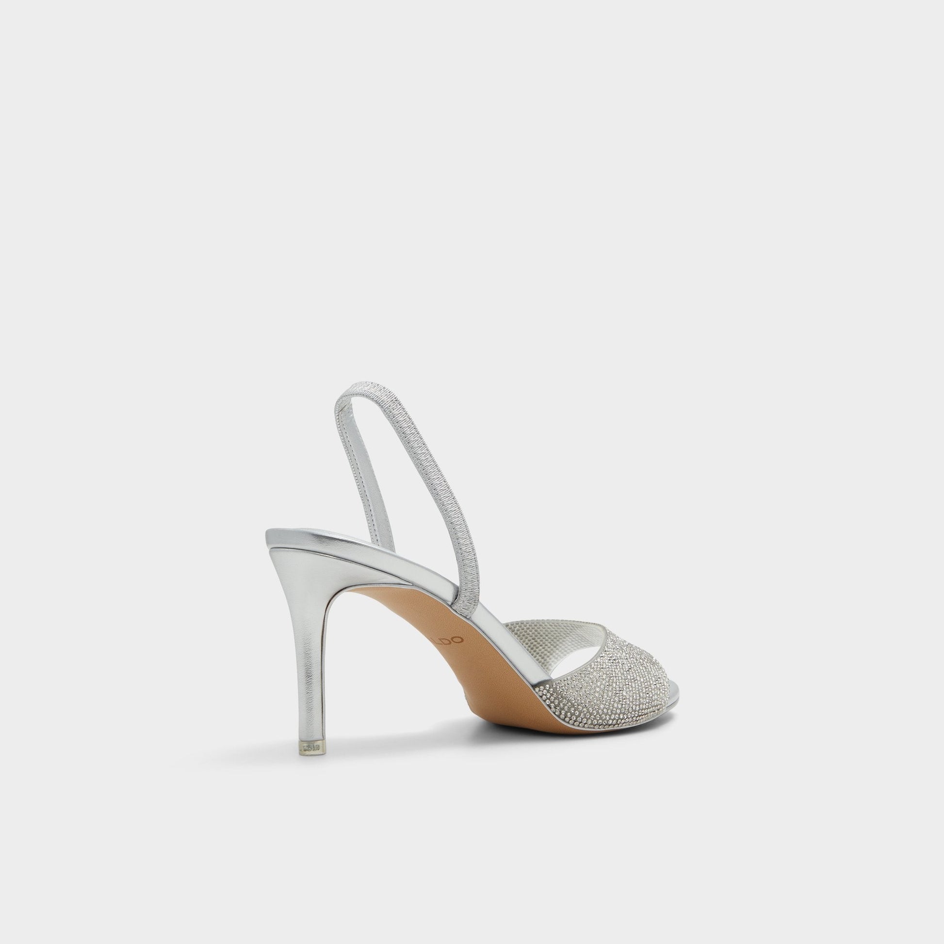 Aitana Silver Women's Heeled sandals - Slingback heeled sandal, Stiletto heel Aldo Silver