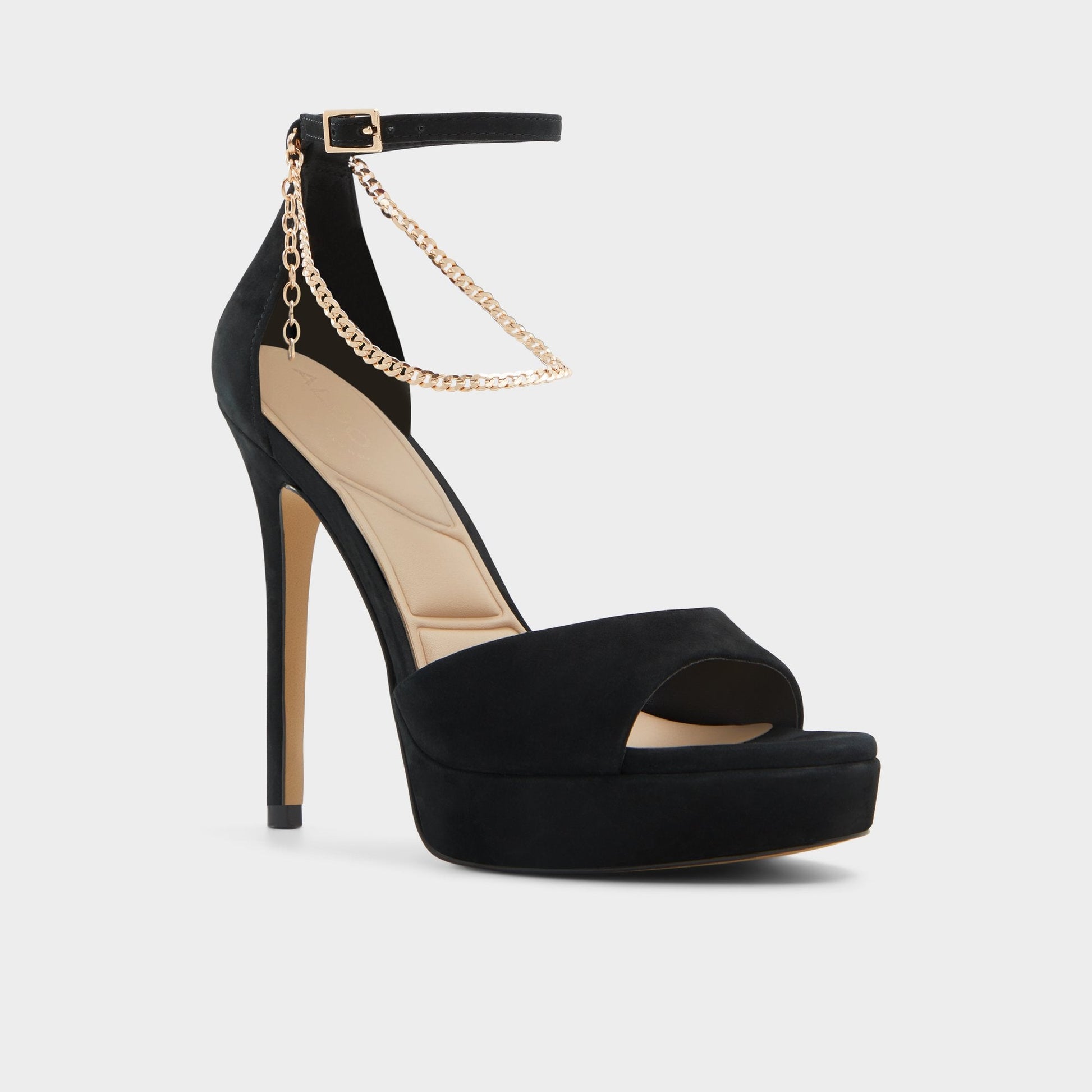Afumeth Black Overflow Women's Platform sandals - Strappy heeled sandal, Stiletto platform Aldo Black overflow