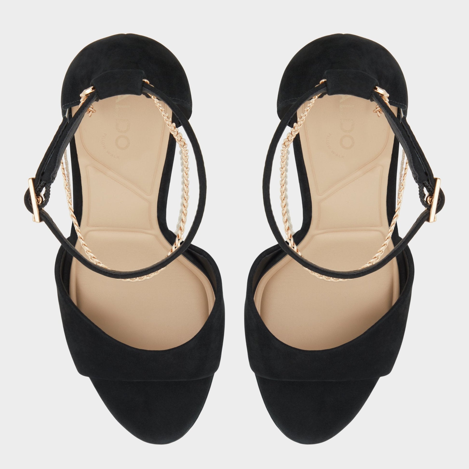 Afumeth Black Overflow Women's Platform sandals - Strappy heeled sandal, Stiletto platform Aldo Black overflow