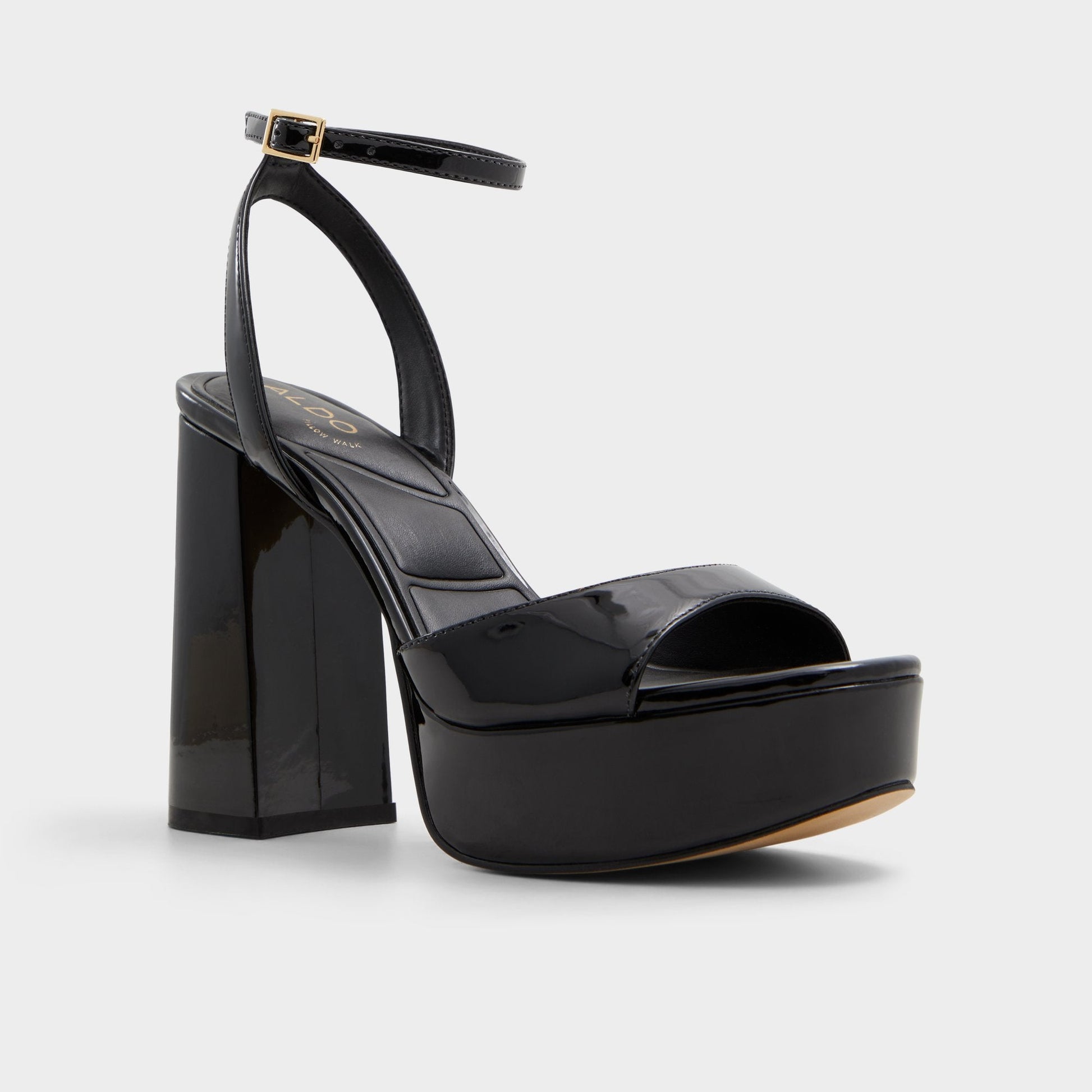 Valoria Black Women's Platform sandals - Strappy heeled sandal, Platform Aldo Black