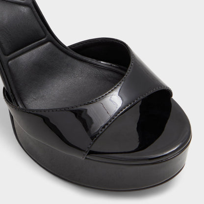 Valoria Black Women's Platform sandals - Strappy heeled sandal, Platform Aldo Black