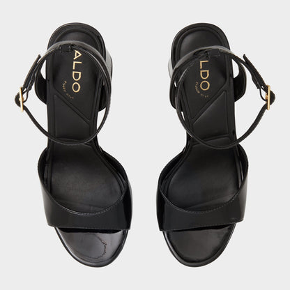 Valoria Black Women's Platform sandals - Strappy heeled sandal, Platform Aldo Black