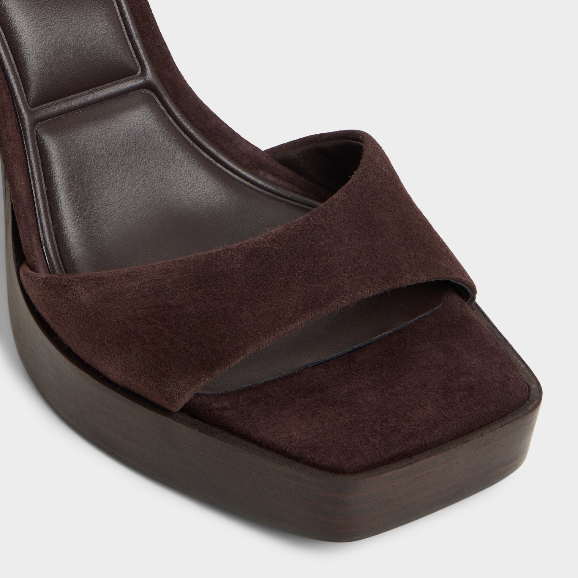 Lothon Dark Brown Women's Platform sandals - Strappy heeled sandal, Platform Aldo Dark brown