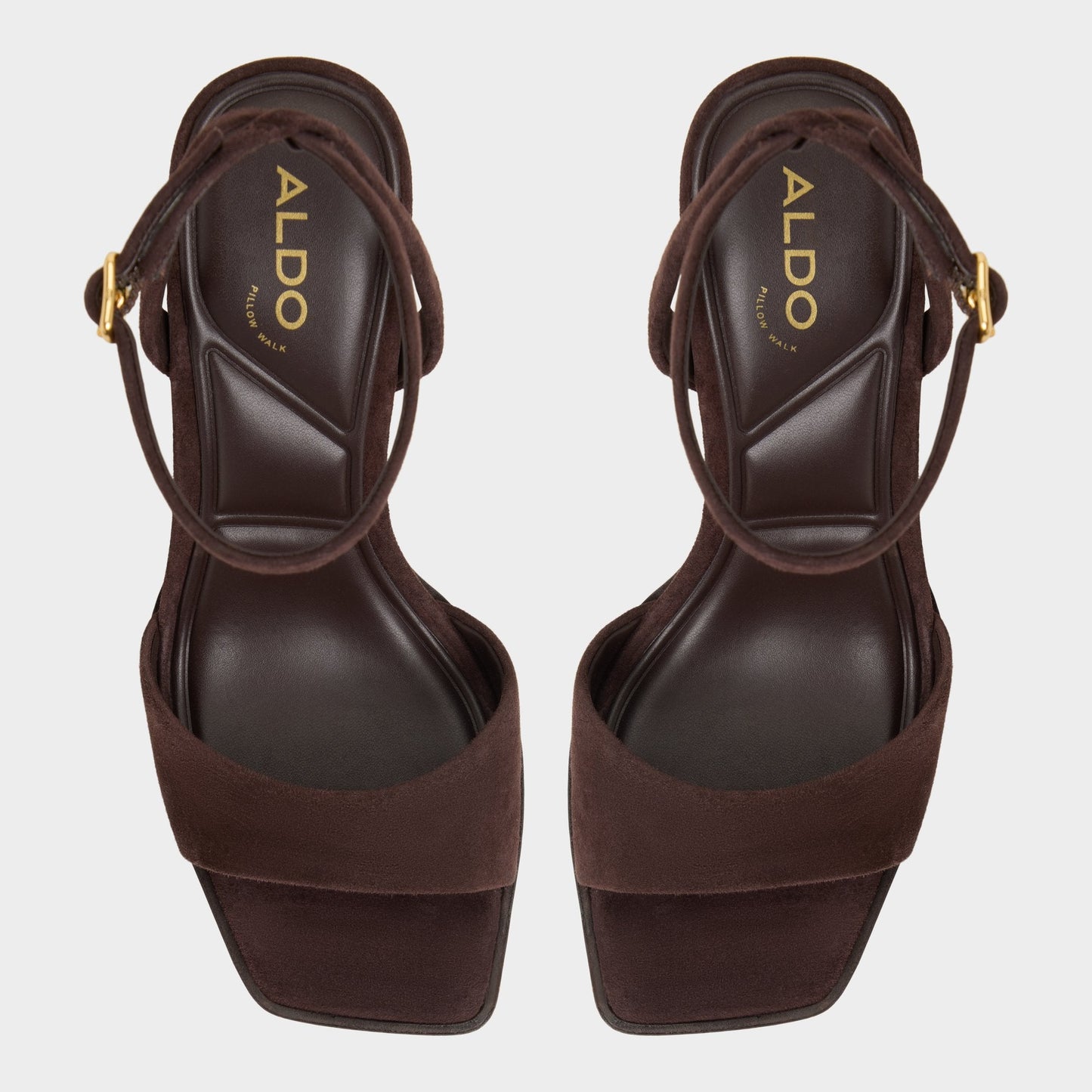 Lothon Dark Brown Women's Platform sandals - Strappy heeled sandal, Platform Aldo Dark brown