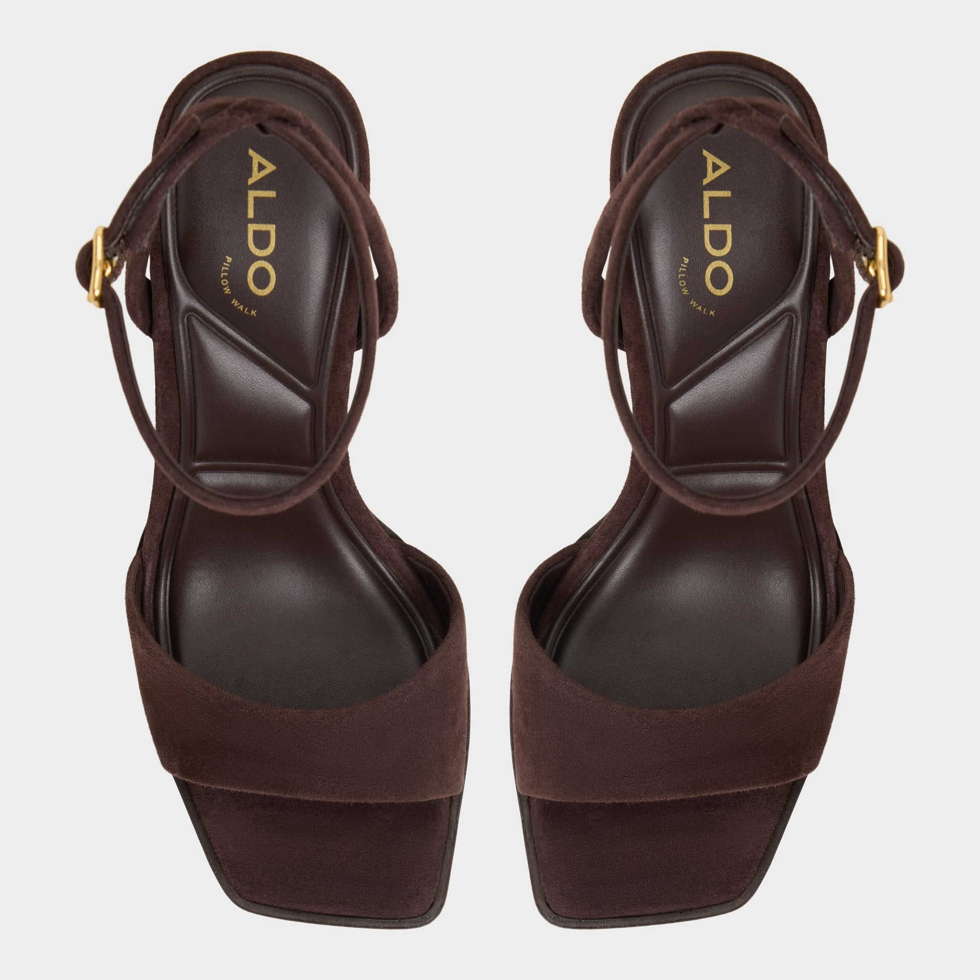 Lothon Dark Brown Women's Platform sandals - Strappy heeled sandal, Platform Aldo Dark brown