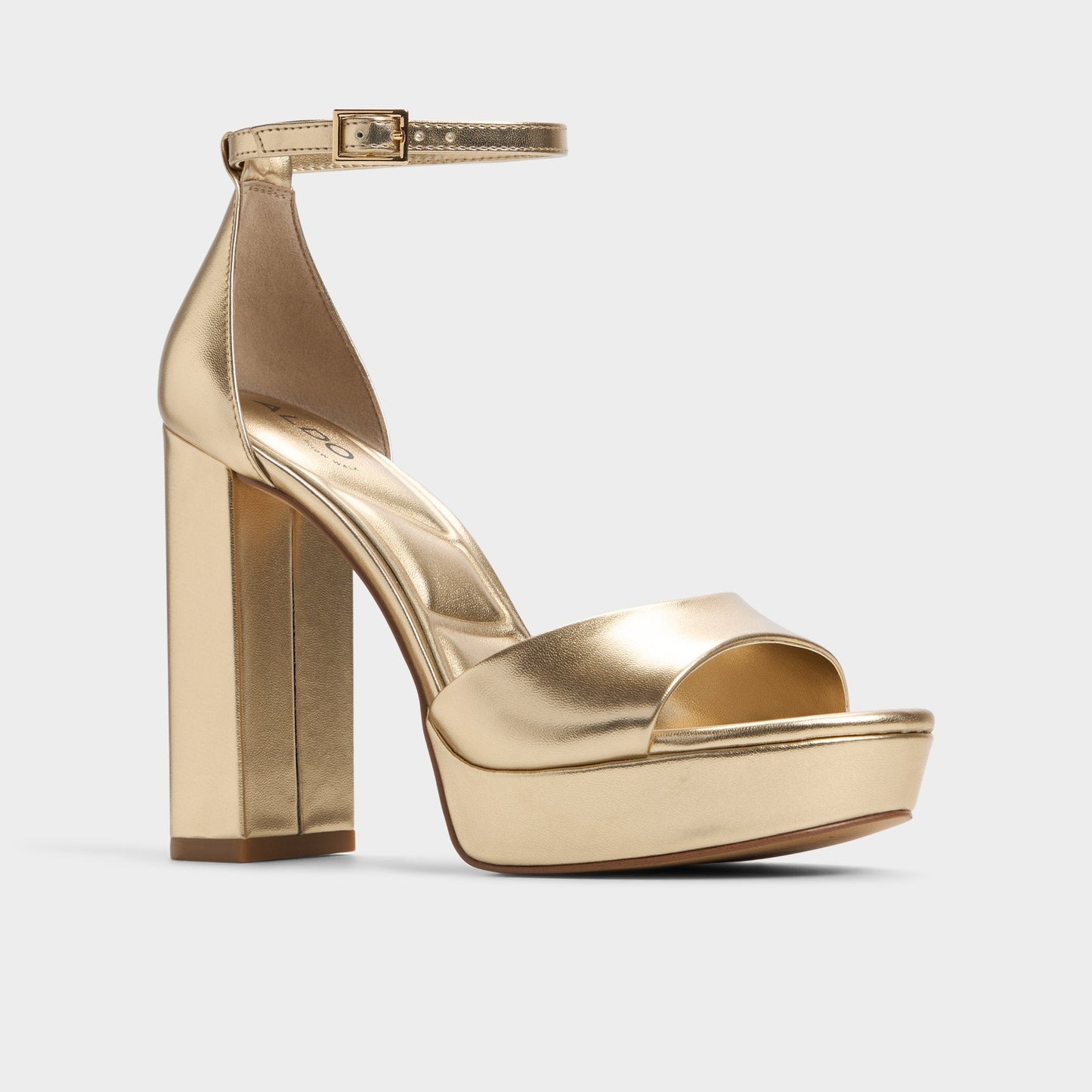Enaegyn 2.0 in Gold - Strappy heeled sandal, Platform Aldo Gold