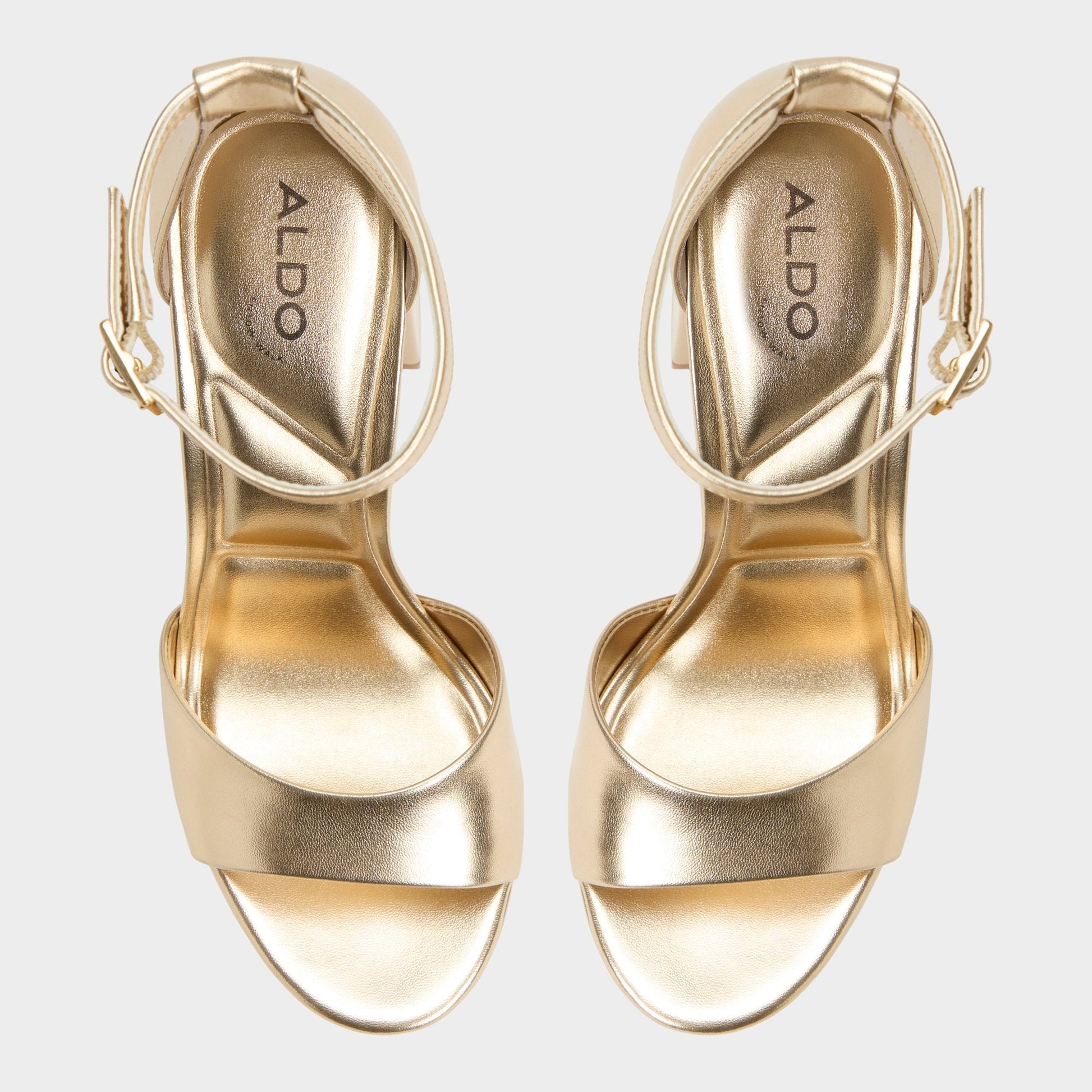 Enaegyn 2.0 in Gold - Strappy heeled sandal, Platform Aldo Gold