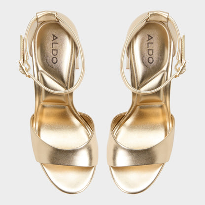 Enaegyn 2.0 in Gold - Strappy heeled sandal, Platform Aldo Gold