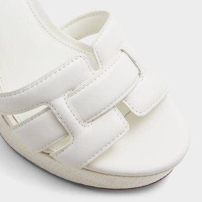 Valaberel Open White Women's Platform sandals - Strappy heeled sandal, Platform Aldo Open white