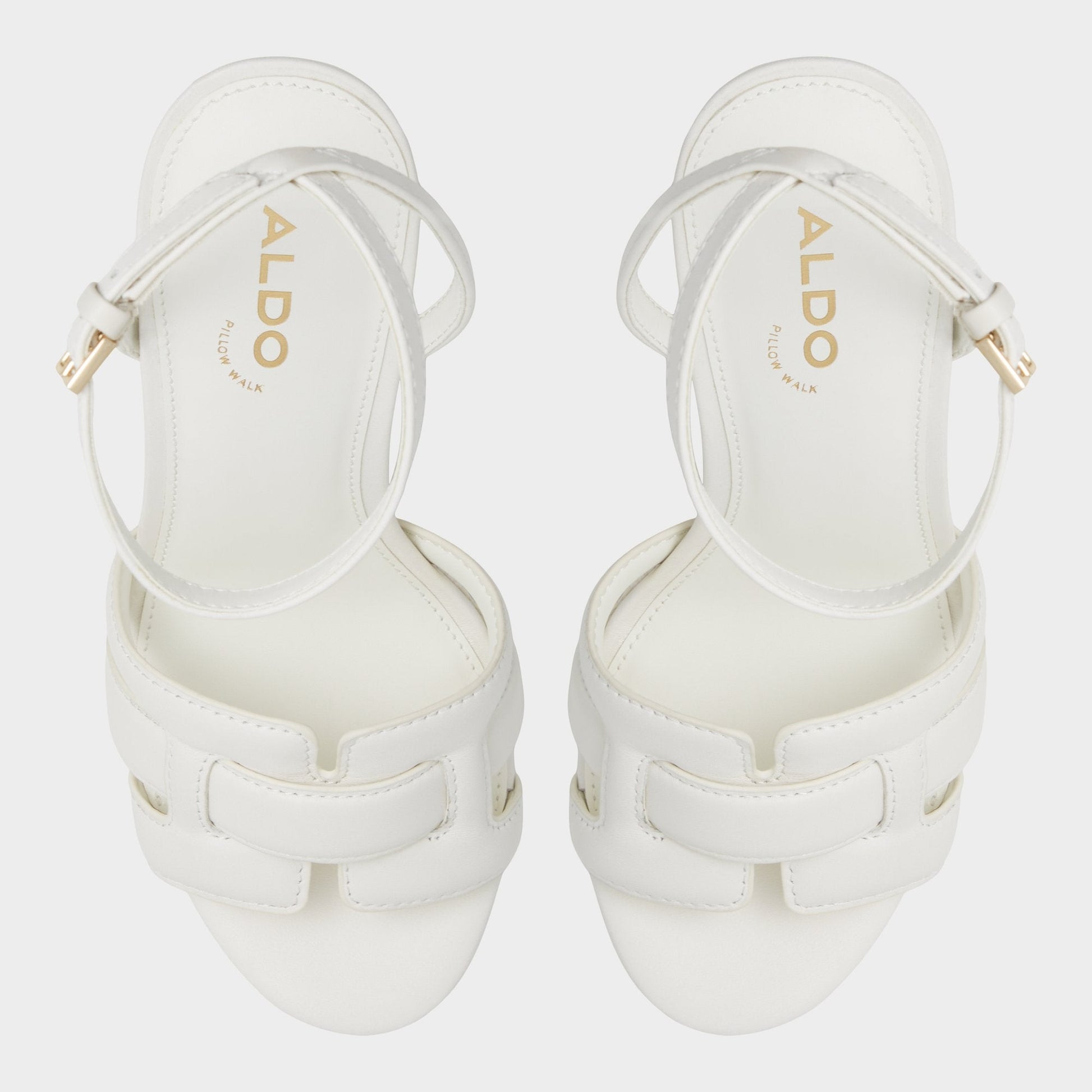 Valaberel Open White Women's Platform sandals - Strappy heeled sandal, Platform Aldo Open white