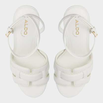 Valaberel Open White Women's Platform sandals - Strappy heeled sandal, Platform Aldo Open white