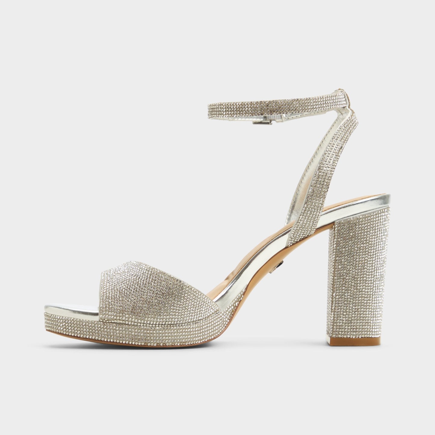 Alluring Silver Women's Iridescent metallics - Strappy heeled sandal, Platform Aldo Silver