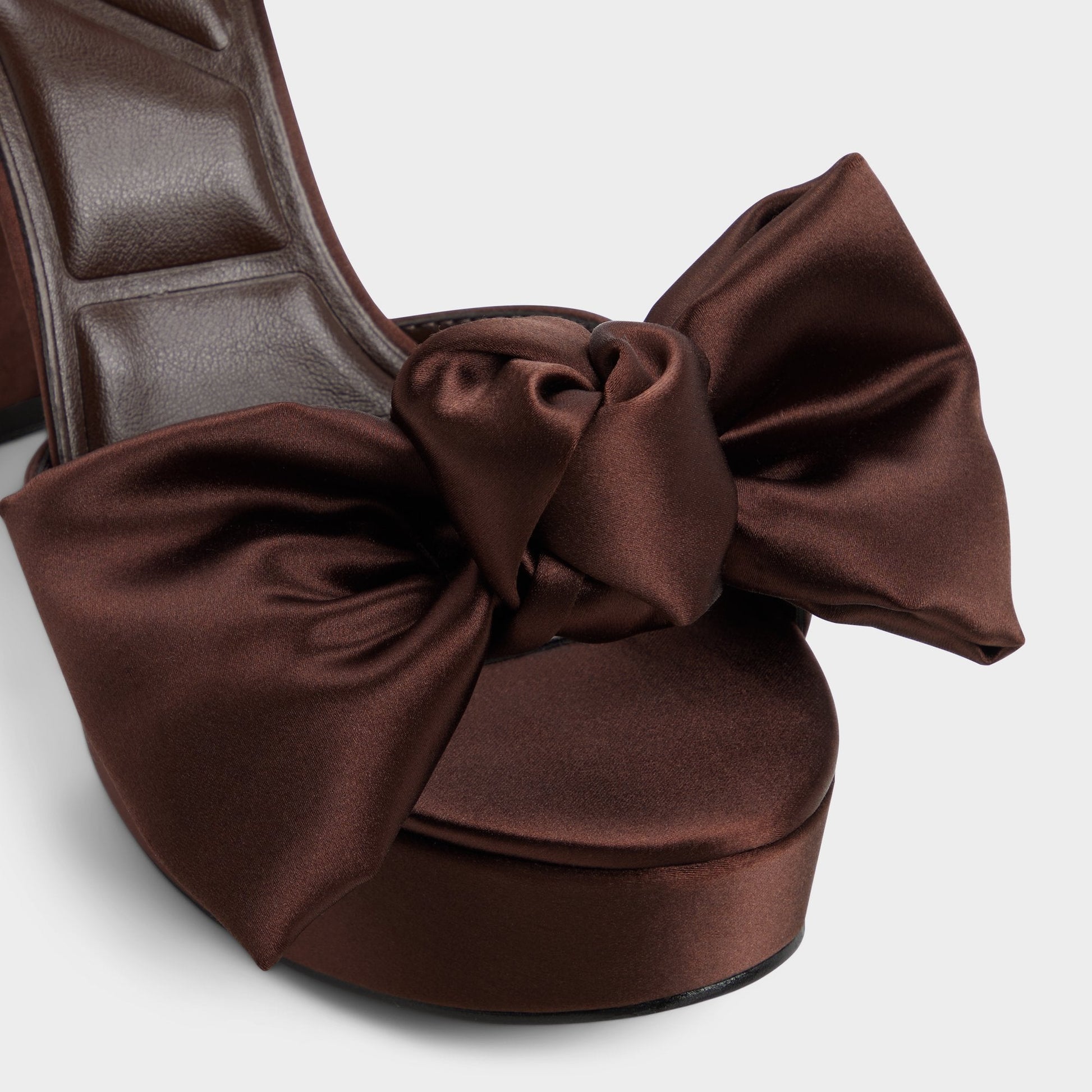 Luscious in Dark Brown - Strappy heeled sandal, Platform Aldo Dark brown