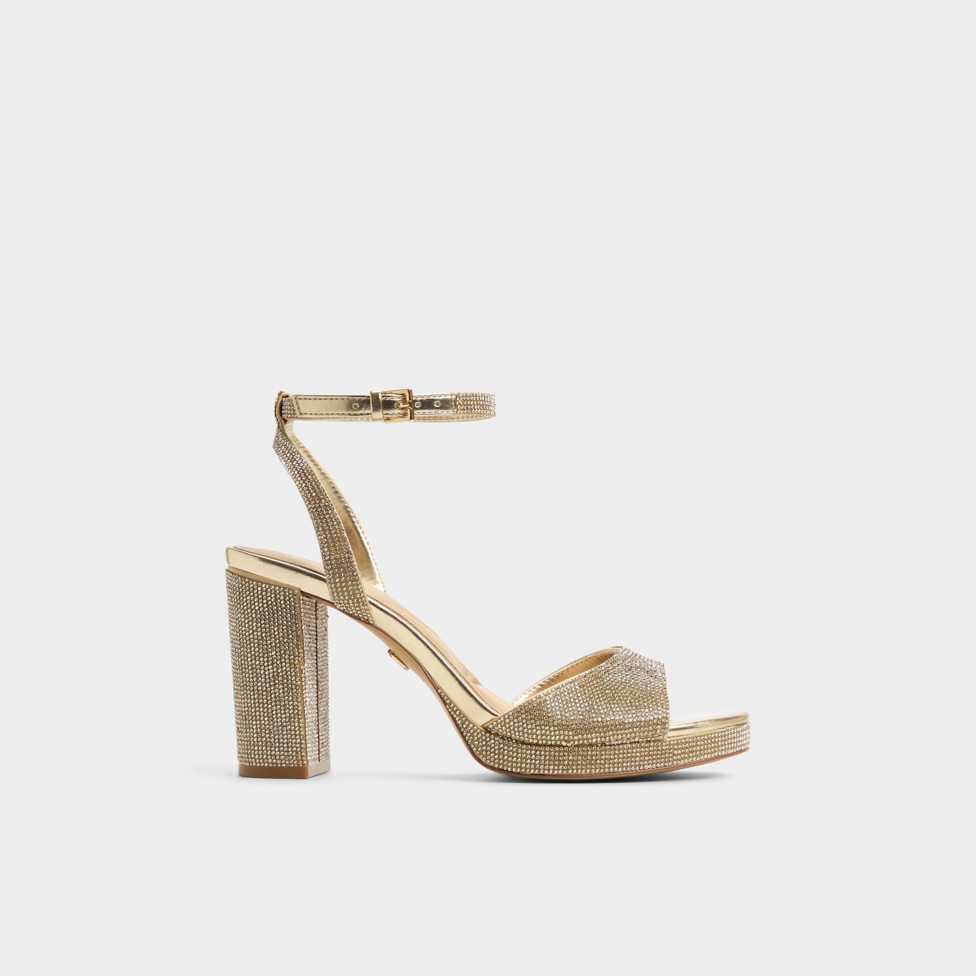 Alluring Champagne Women's Strappy sandals - Strappy heeled sandal, Platform Aldo Champagne