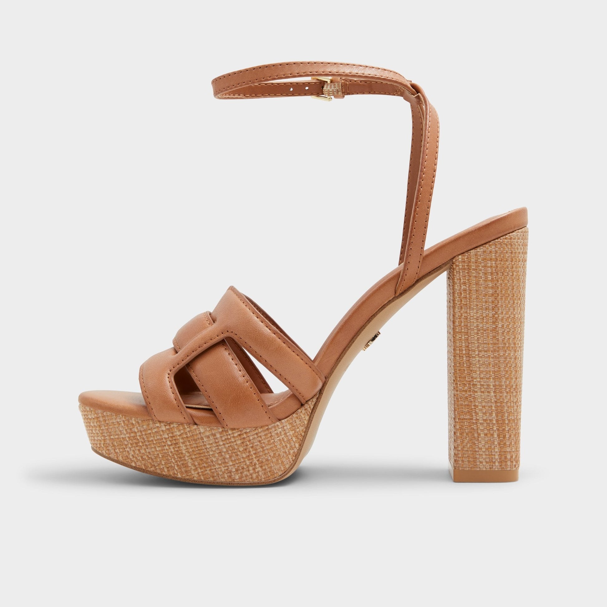 Valaberel Medium Brown Women's Platform sandals - Strappy heeled sandal, Platform Aldo Medium brown
