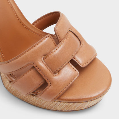 Valaberel Medium Brown Women's Platform sandals - Strappy heeled sandal, Platform Aldo Medium brown