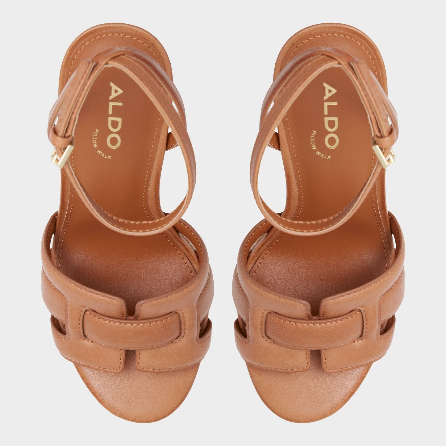 Valaberel Medium Brown Women's Platform sandals - Strappy heeled sandal, Platform Aldo Medium brown