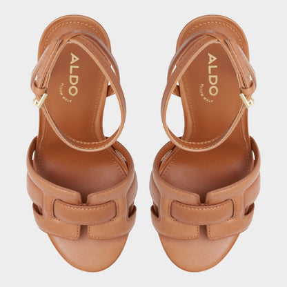 Valaberel Medium Brown Women's Platform sandals - Strappy heeled sandal, Platform Aldo Medium brown