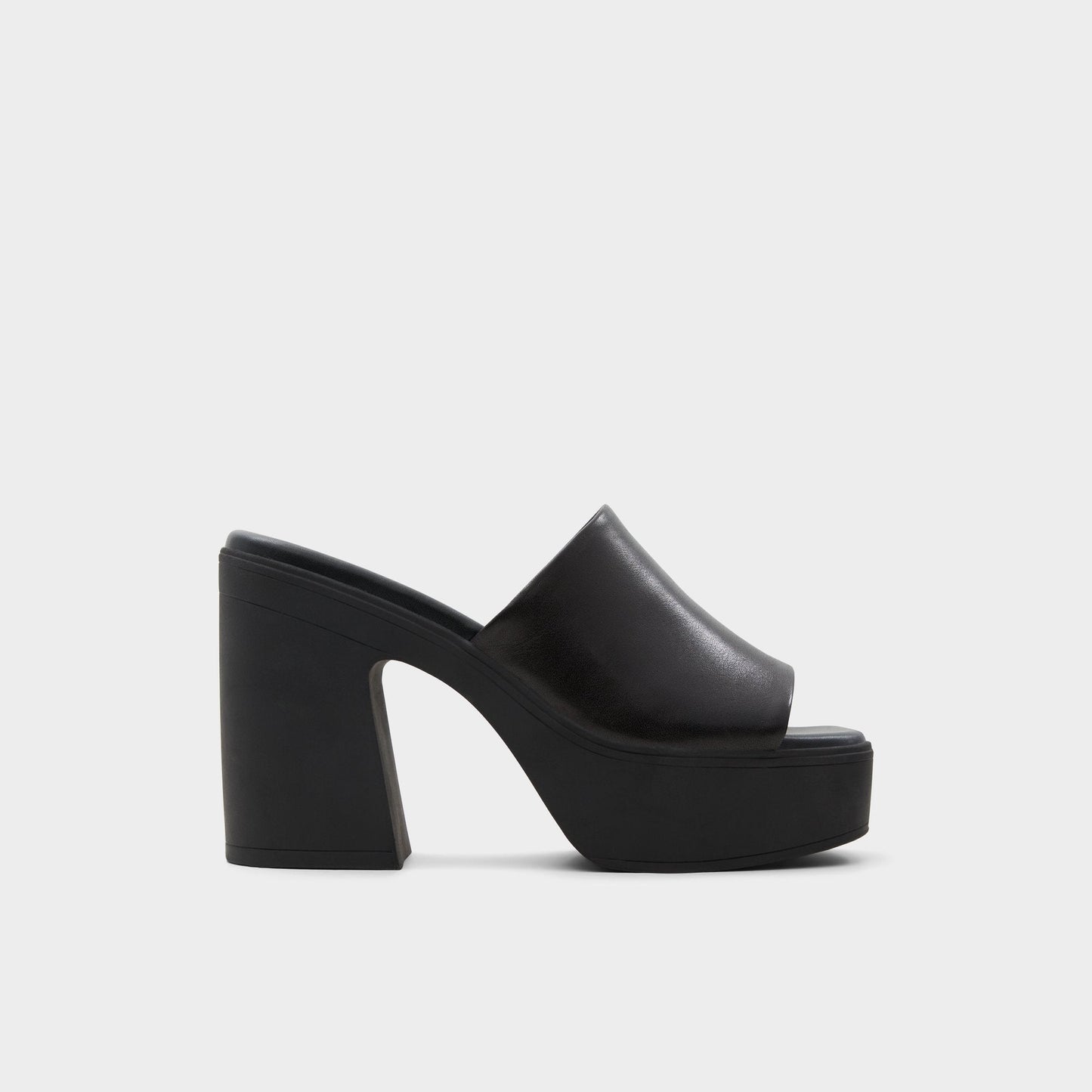 Maysee Other Black Leather Smooth Women's Mule slides - Heeled mule, Platform Aldo Other black