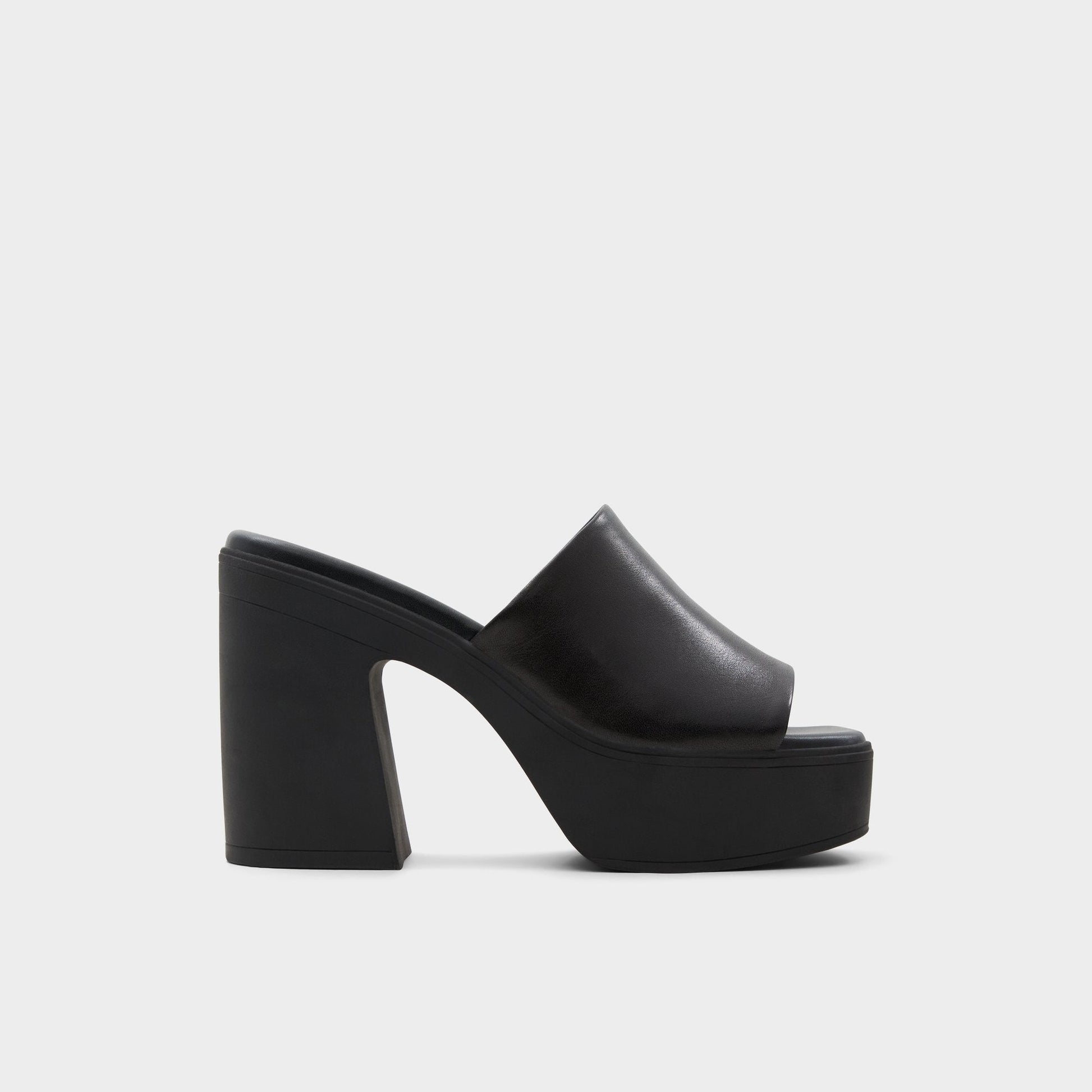 Maysee Other Black Leather Smooth Women's Mule slides - Heeled mule, Platform Aldo Other black