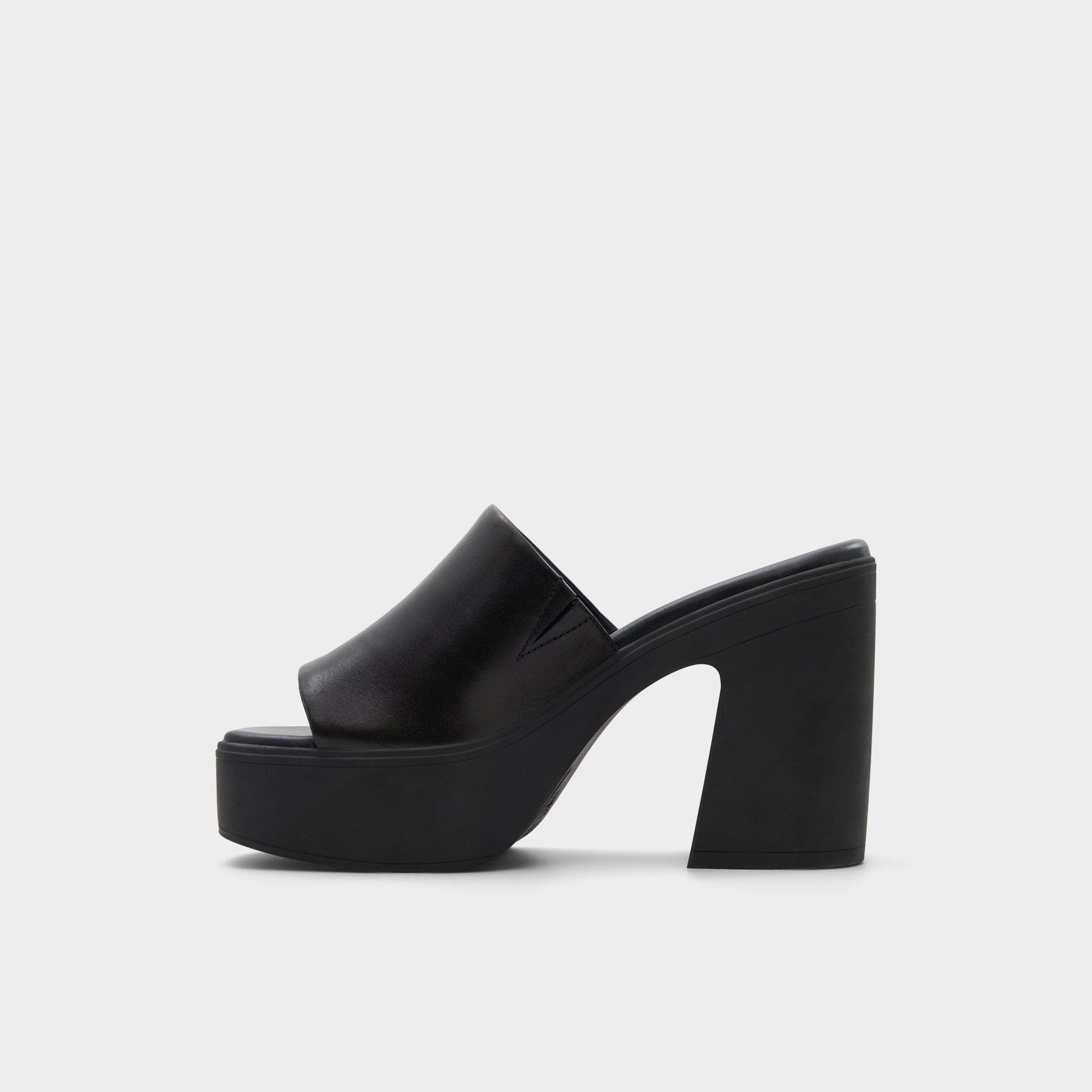 Maysee Other Black Leather Smooth Women's Mule slides - Heeled mule, Platform Aldo Other black
