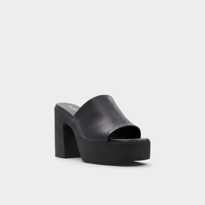 Maysee Other Black Leather Smooth Women's Mule slides - Heeled mule, Platform Aldo Other black