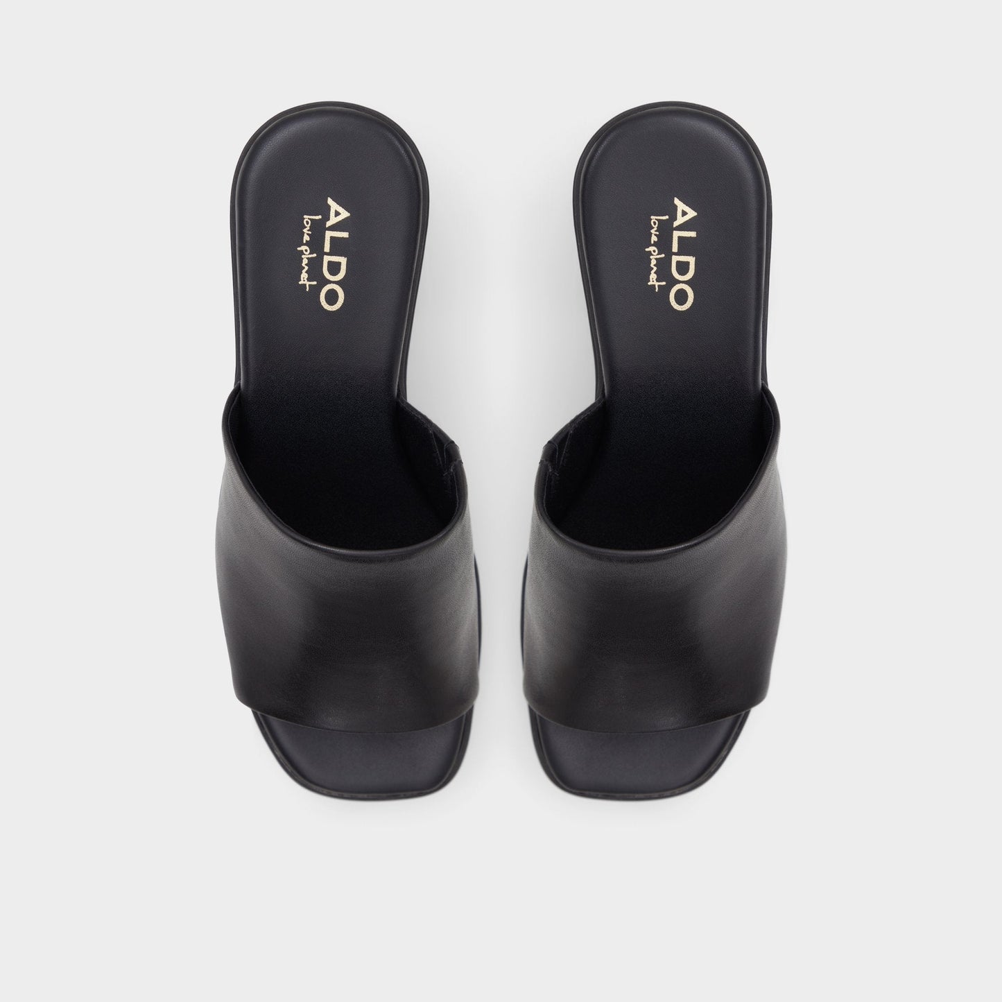 Maysee Other Black Leather Smooth Women's Mule slides - Heeled mule, Platform Aldo Other black