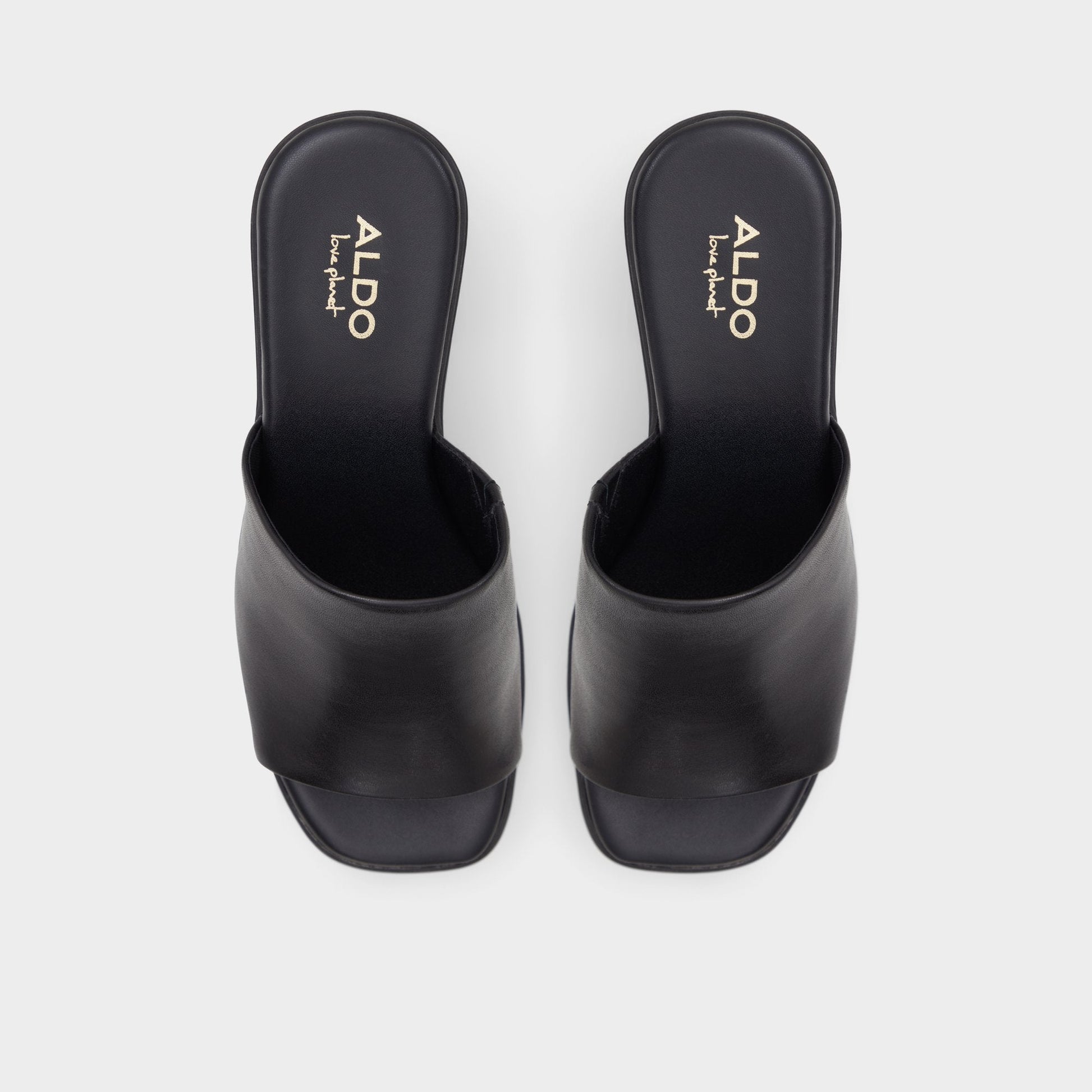 Maysee Other Black Leather Smooth Women's Mule slides - Heeled mule, Platform Aldo Other black