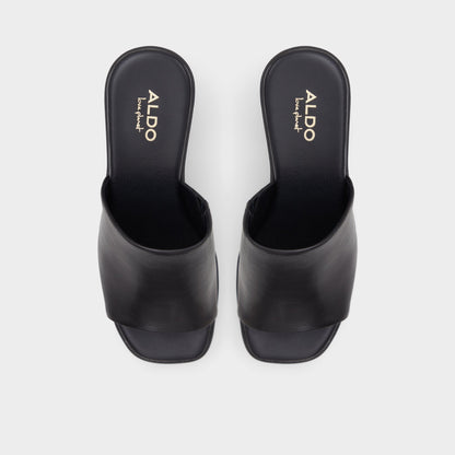 Maysee Other Black Leather Smooth Women's Mule slides - Heeled mule, Platform Aldo Other black